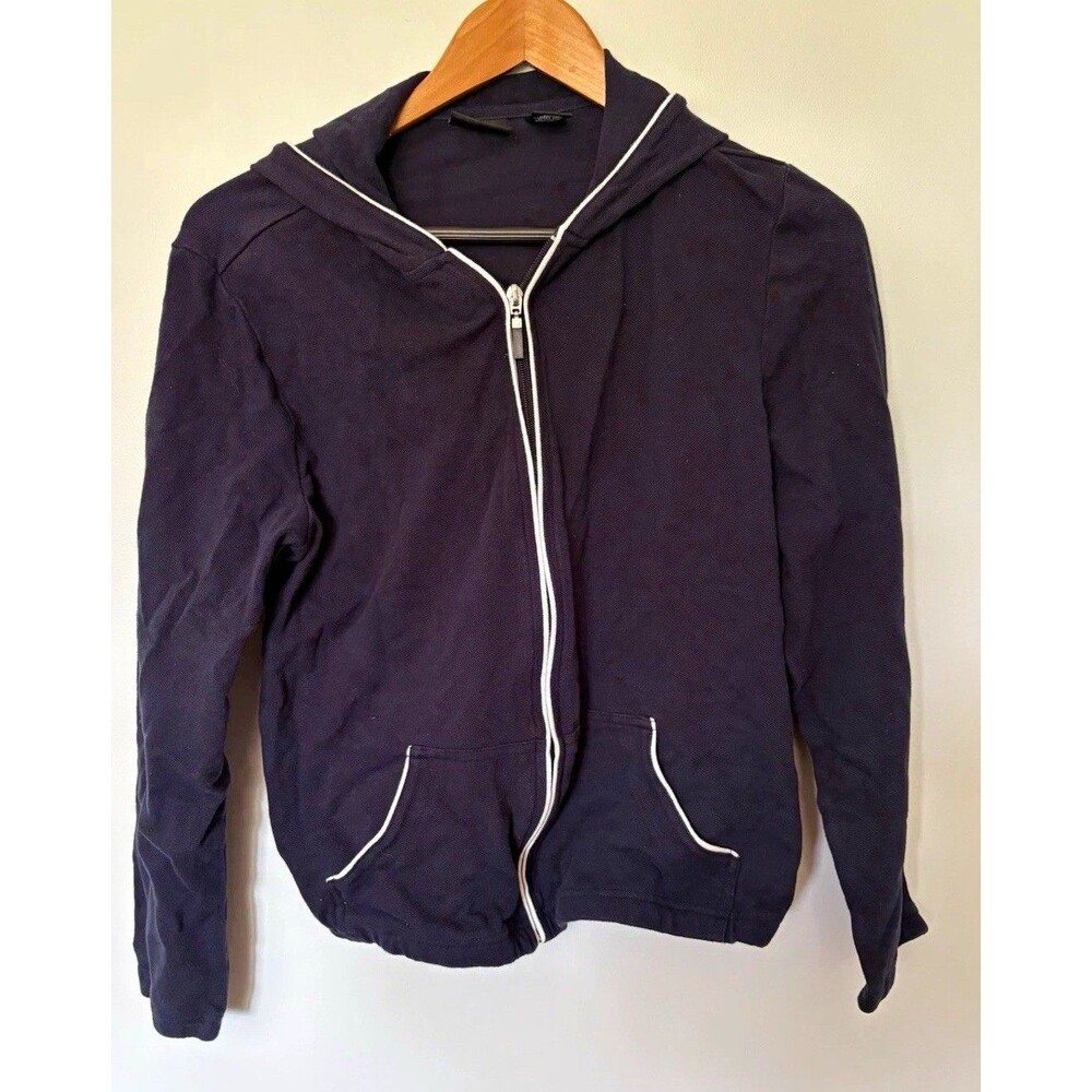 NY Jeans New York & Company Women’s Navy Blue Full Zip Hoodie, M